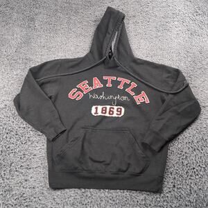 Seattle Washington Hoodie Adult Small Gray Destination Pullover Sweater Fleece